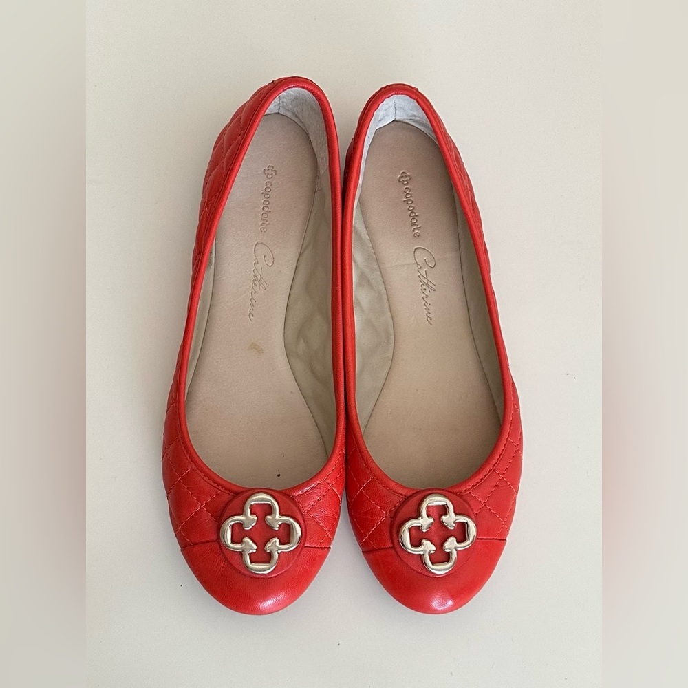 Capodarte Catherine quilted ballerina flats - genuine leather made in Brazil